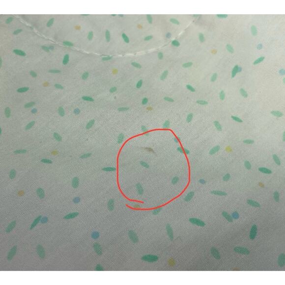 Vintage Baby Dreams Crib Comforter Quilt Blanket White Safari Green Pastel *READ - Picture 8 of 12